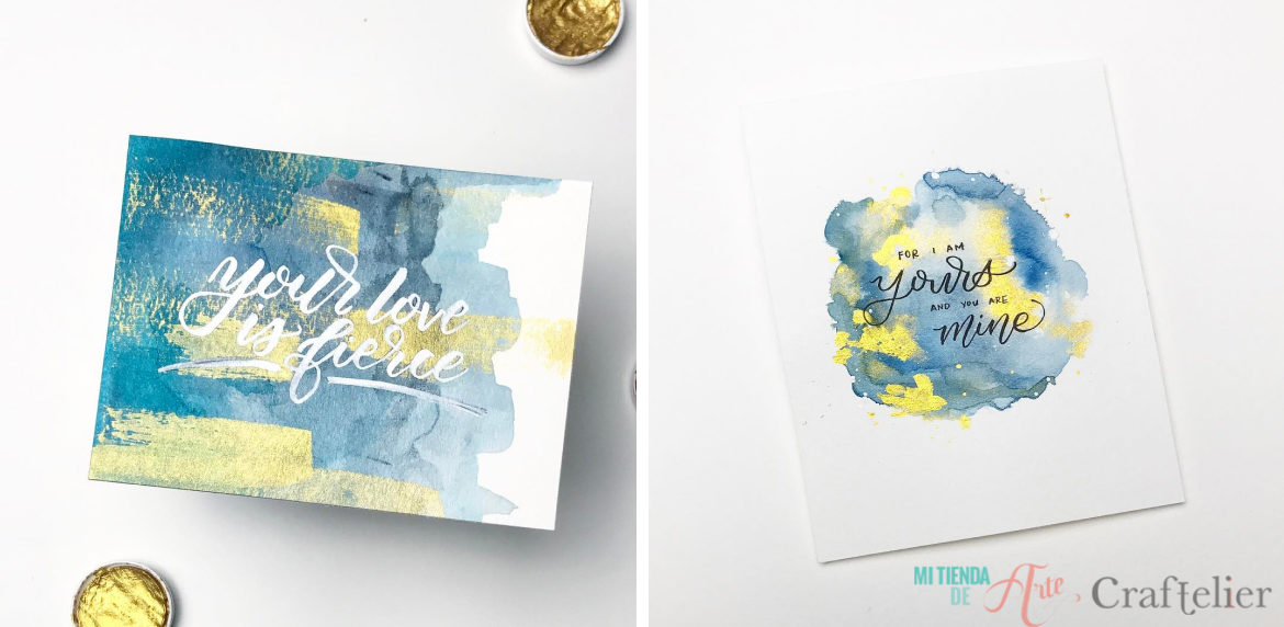 Metallic watercolour