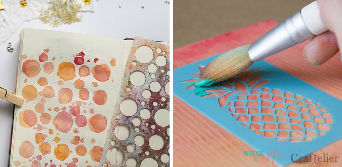 Stencil and watercolour