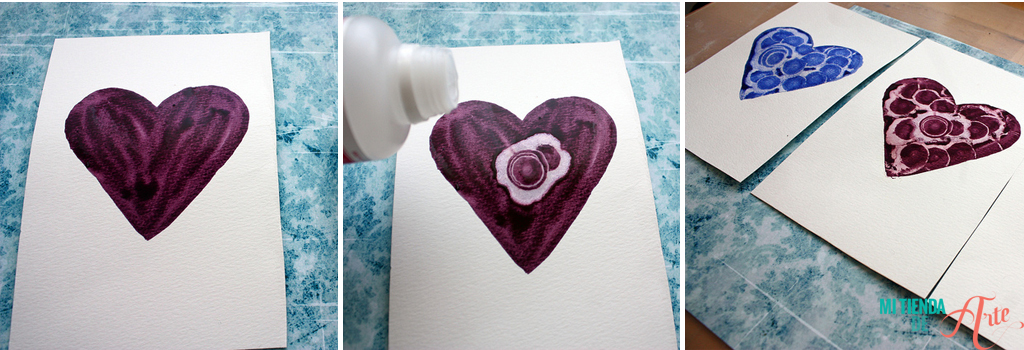 Watercolour and alcohol