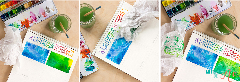 Watercolour with tissue