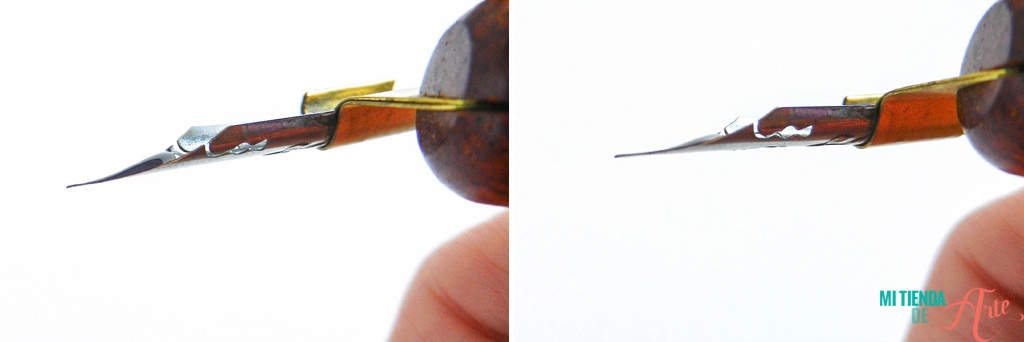 Watercolour writing nib