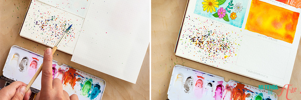 Watercolours drops