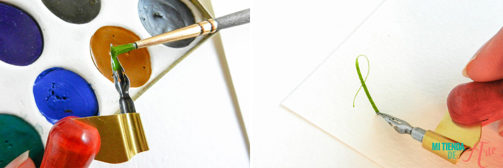 Writing with watercolours