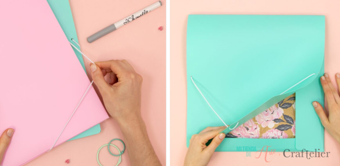 Paper folder with rubber bands