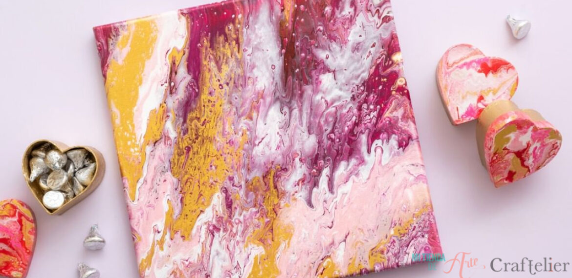 Color Pour marble effect