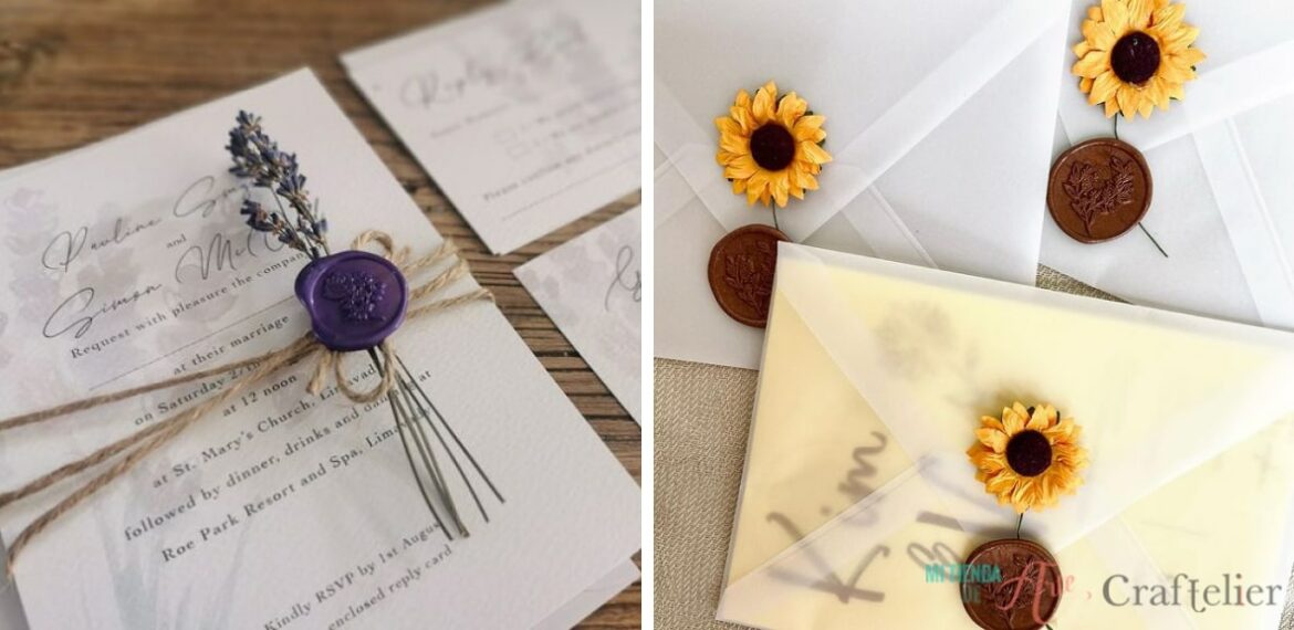 wedding invitations with flowers