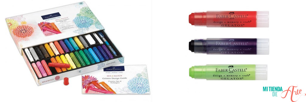 gelatos for colouring stamps