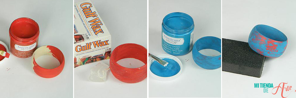 overlapping colours - chalk paint techniques. online sales craftelier uk