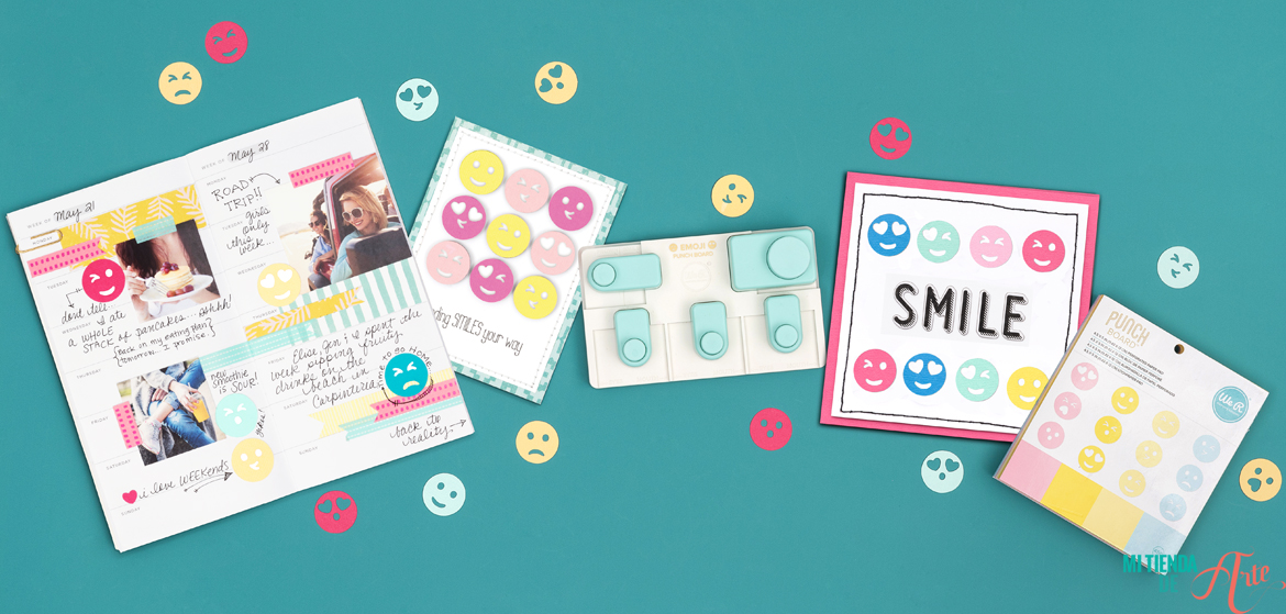 the emoji punch board - we r memory keepers. scrapbooking and crafts online shop, craftelier uk