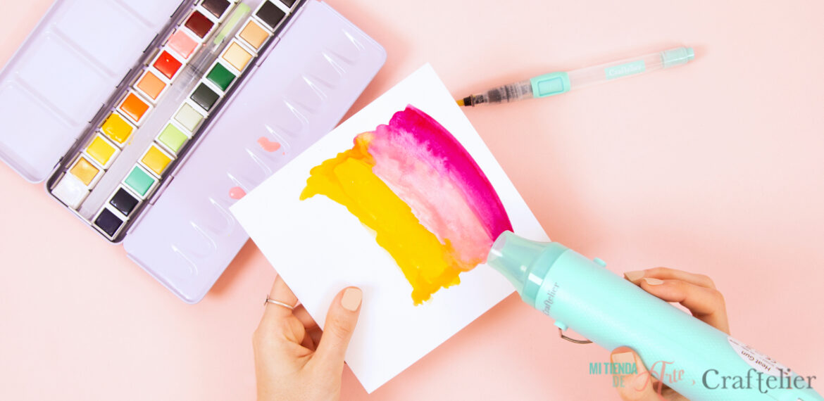 heat gun and watercolours