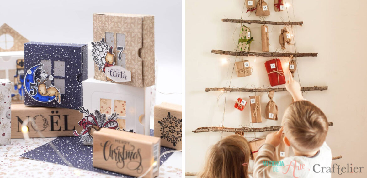 advent calendar diy, customized boxes and bags
